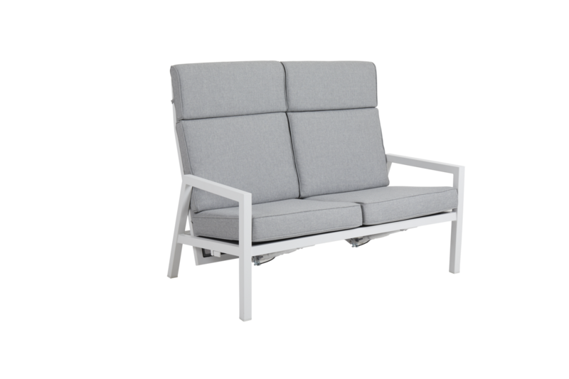 Belfort 2-seater sofa White/Pearl grey