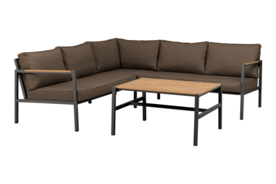 Cap set Anthracite/Brown