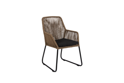 Midway armchair Natural colored/black