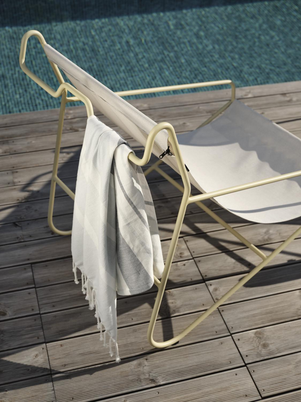 Poul Chair lounge chair Lemon/Off-white