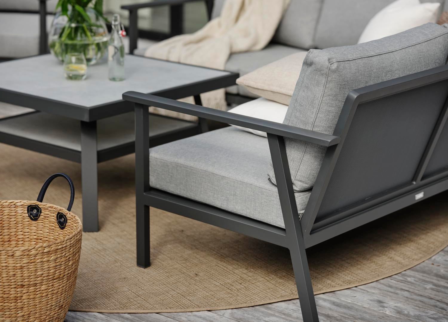 Samvaro Low corner Anthracite/Pearl grey