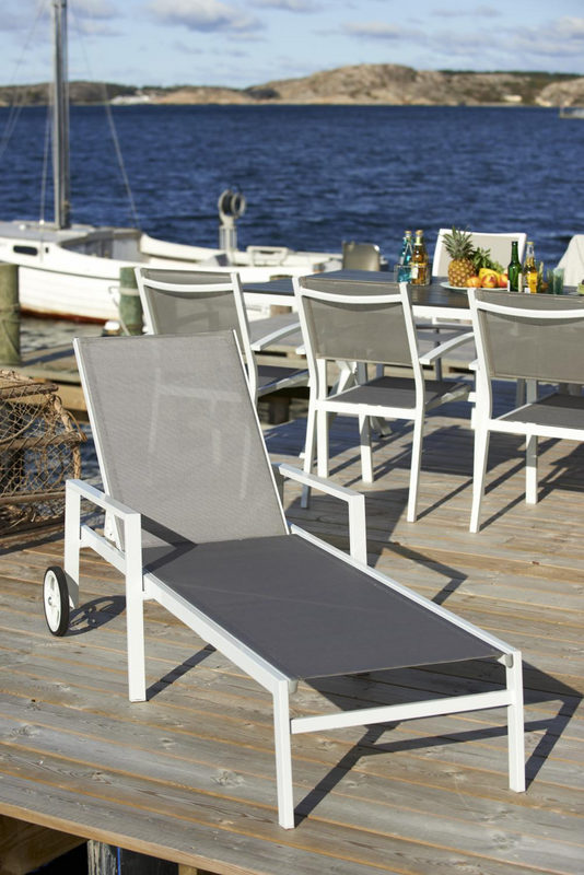 Leone lounger White/grey