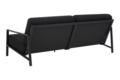 Lyra 2,5-seater sofa Black/Teddy Black