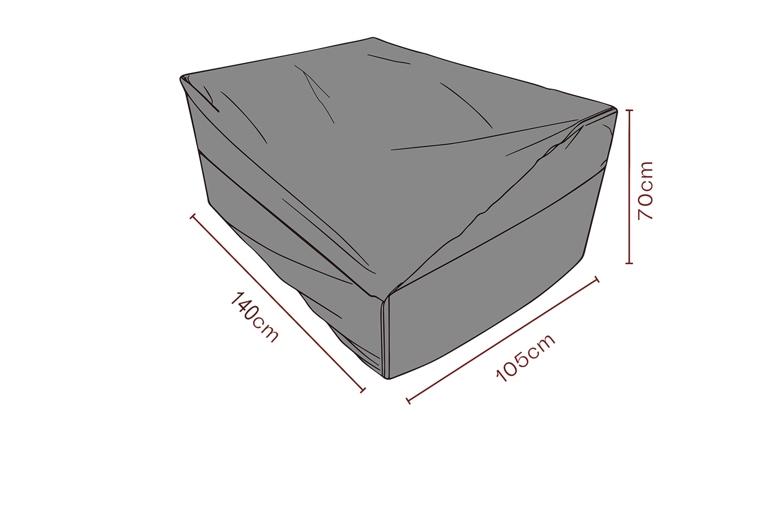 Furniture cover sofa Black - Breathable