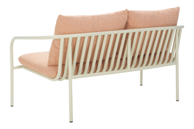 Bendt 2-seater sofa Pearl White/Teddy Orange
