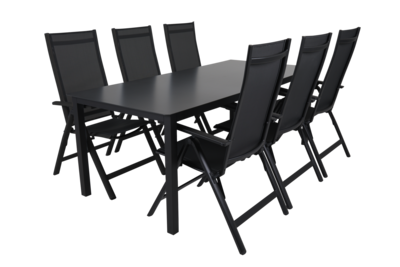 Rana dining table Black/black