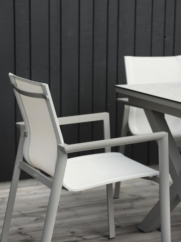 Delia armchair Khaki/Off-white