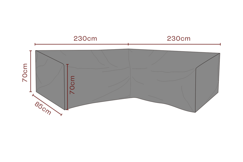 Furniture cover corner sofa Black