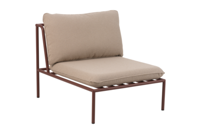 Collier center piece Zin Red/Teddy Beige