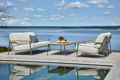 Naos armchair Stainless Steel/Dot Beige