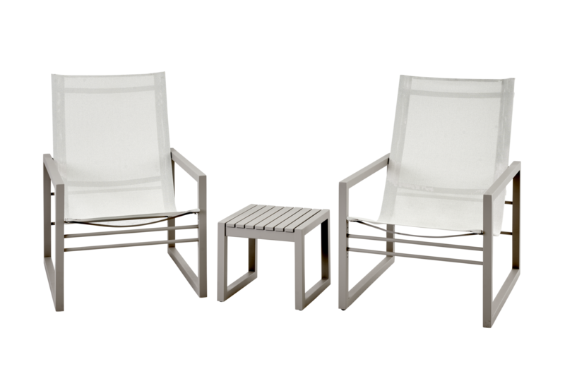 Vevi lounge chair Khaki/white