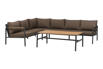 Cap set Anthracite/Brown