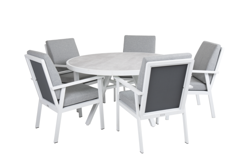 Samvaro dining table White/grey