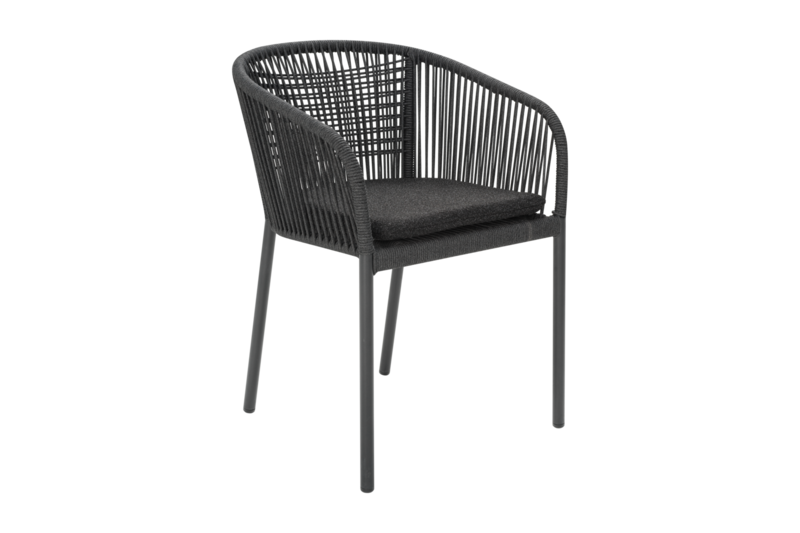 Delta armchair Anthracite/Teddy Black