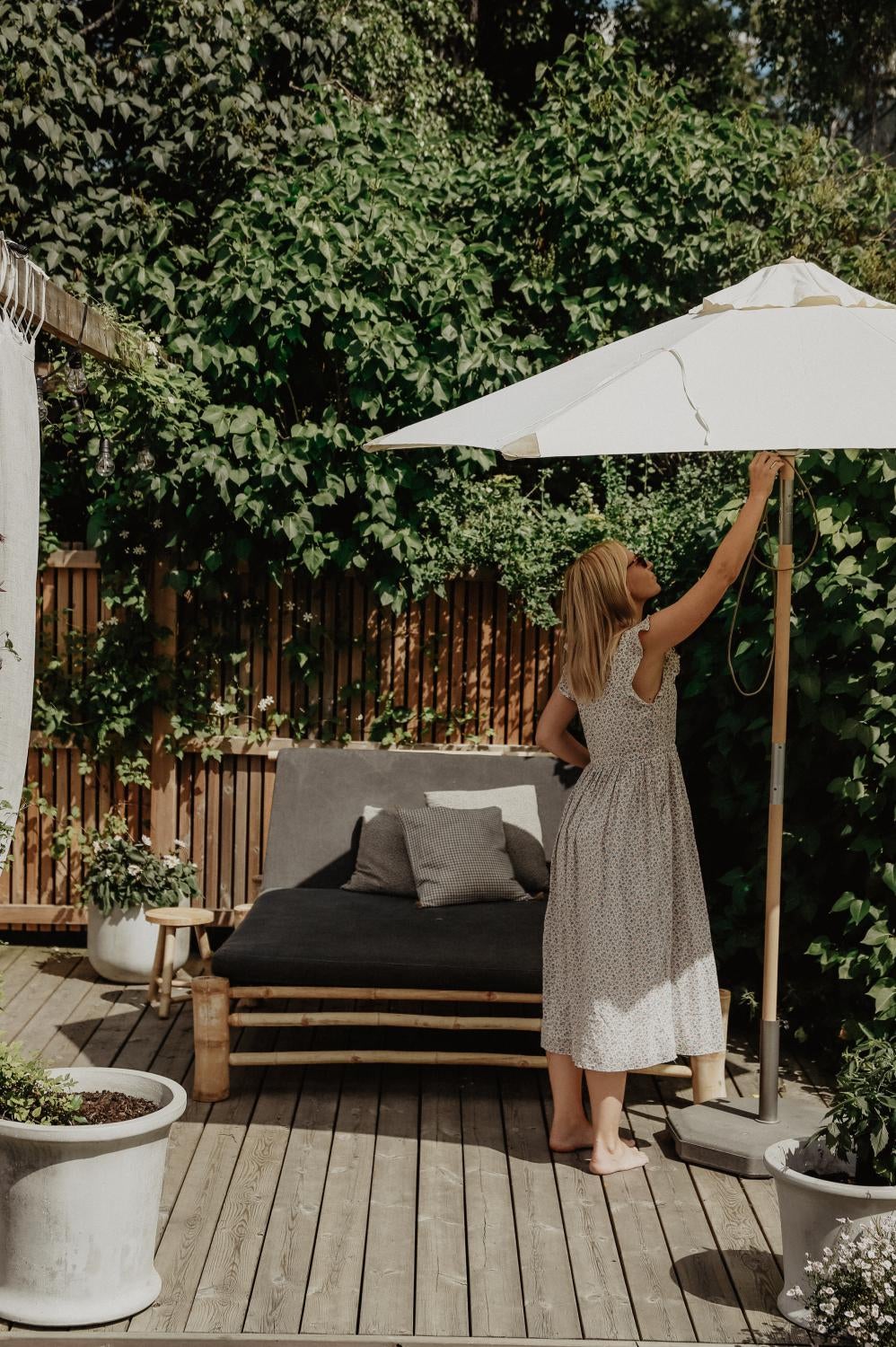 Trieste parasol Natural/Off-White