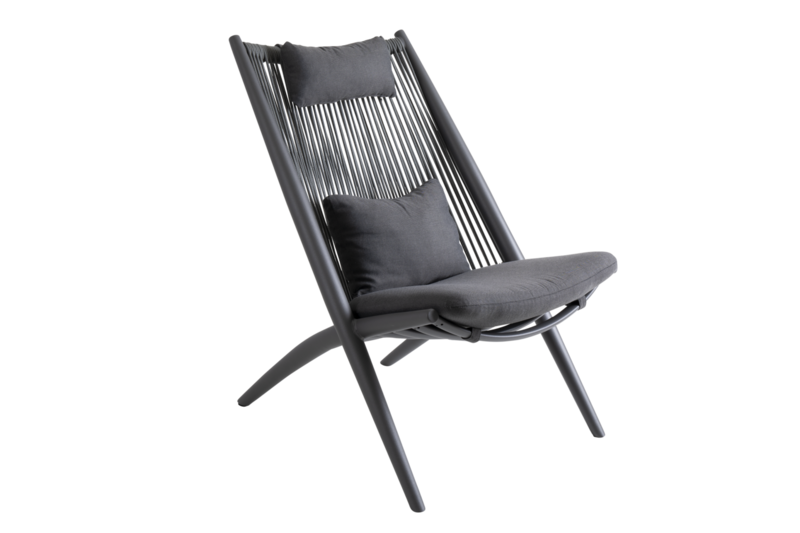 Chiavari armchair Anthracite/grey