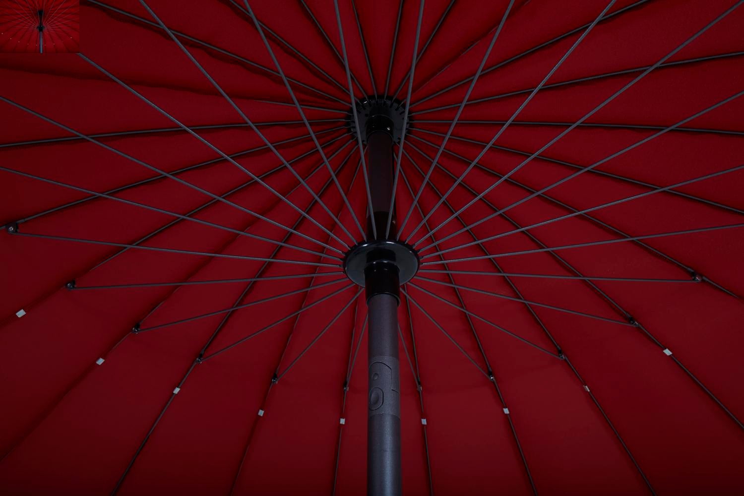 Shanghai parasol Anthracite/red
