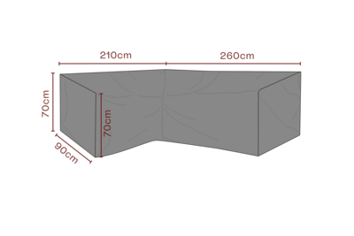 Furniture cover corner sofa Black