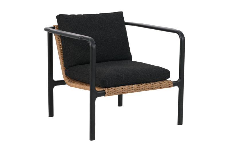 Motty armchair Black/Teddy Black