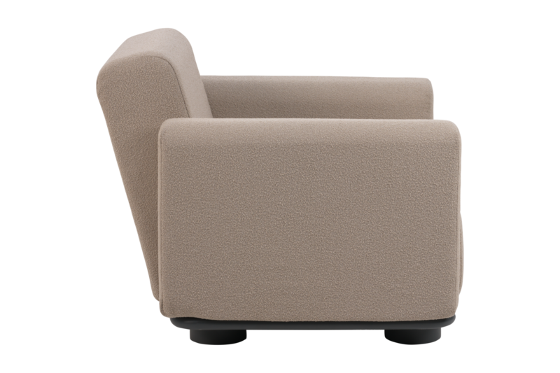 Bolster armchair Anthracite/Teddy Beige