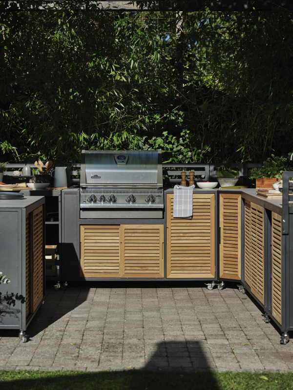 Fornax outdoor Kitchen Black/teak