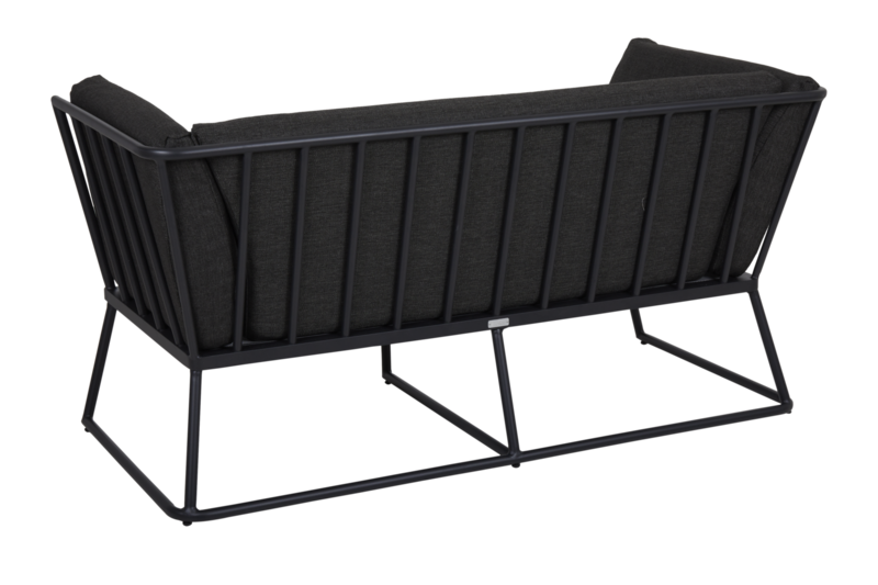 Vence 2-seater sofa Black/anthracite