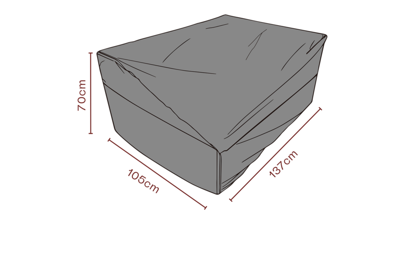 Furniture cover ottoman Black