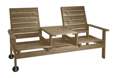 Du & Ja 2-seater sofa Brown
