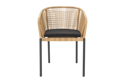 Delta armchair Anthracite/Teddy Black