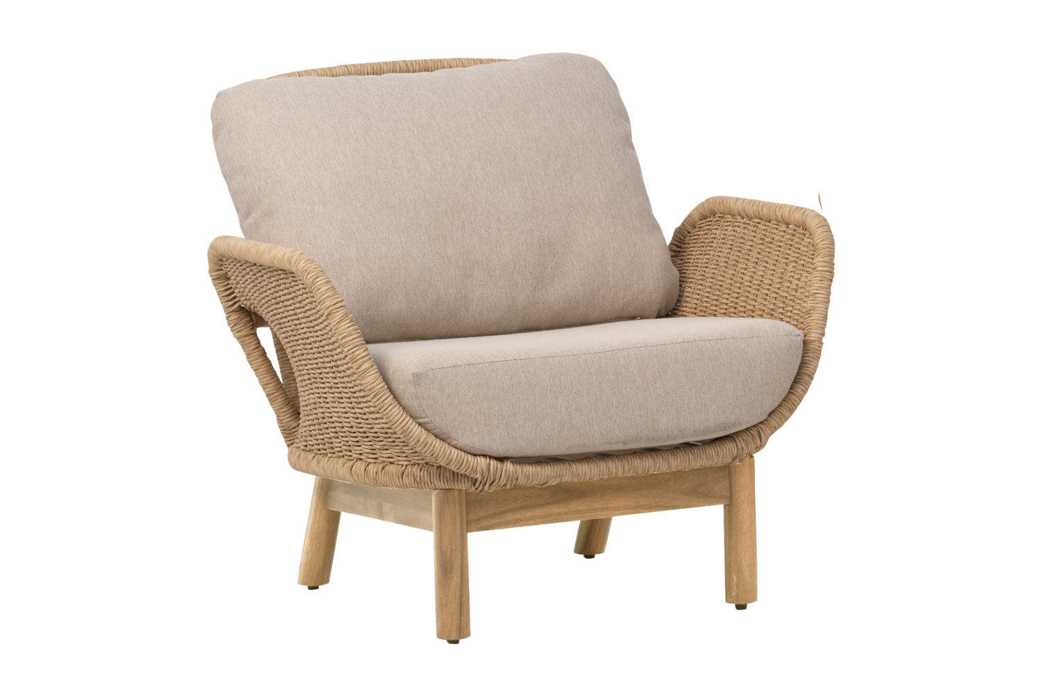 Lily armchair Twist Straw/Plush Wheat