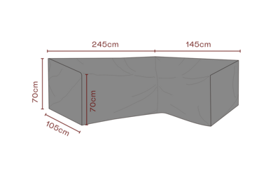 Furniture cover corner sofa Black