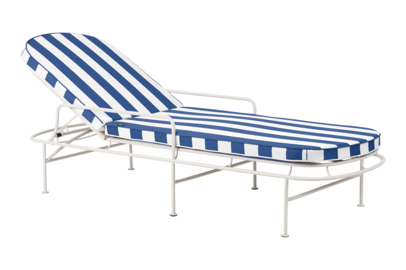 Arts lounger Soft White/Blue Stripes
