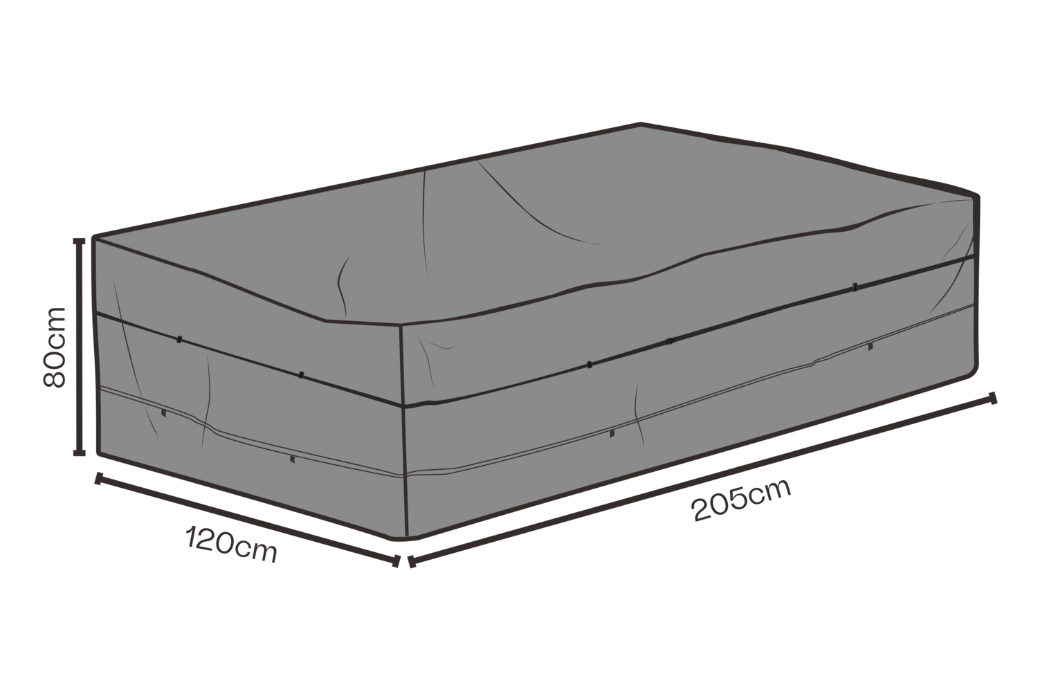 Furniture cover dining group Black - Breathable