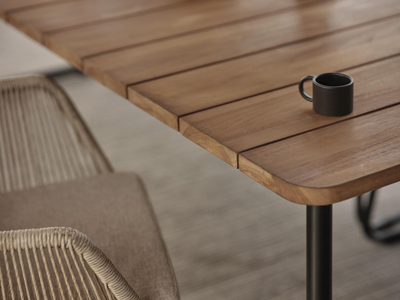 Nolli dining table Black/teak