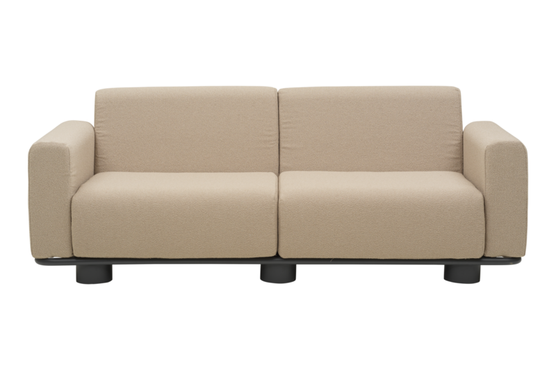 Bolster 2,5-seater sofa Anthracite/Teddy Beige