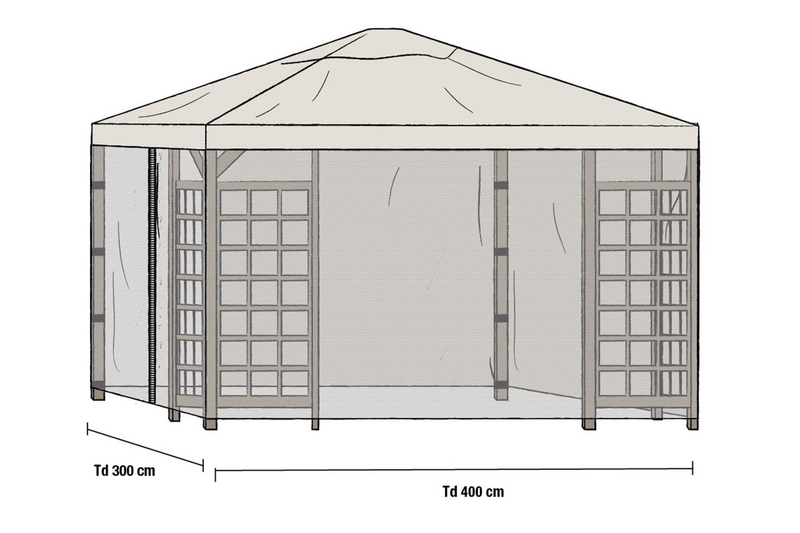 Mosquito net pavilion Grey