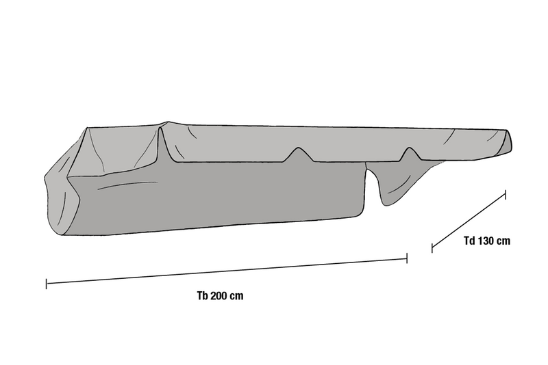 Olbia garden swing canopy Grey