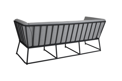 Vence 3-seater sofa Black/Pearl grey