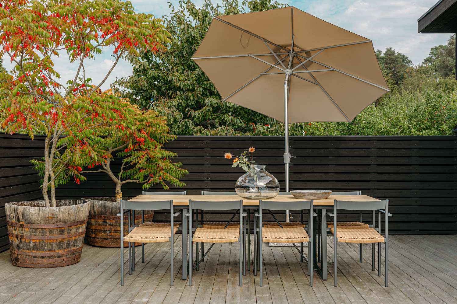 Shad dining table Anthracite/Teak