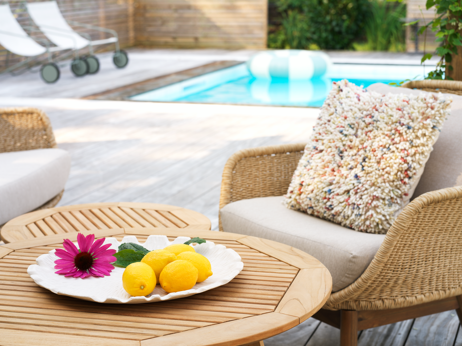 Lily armchair Twist Straw/Plush Wheat