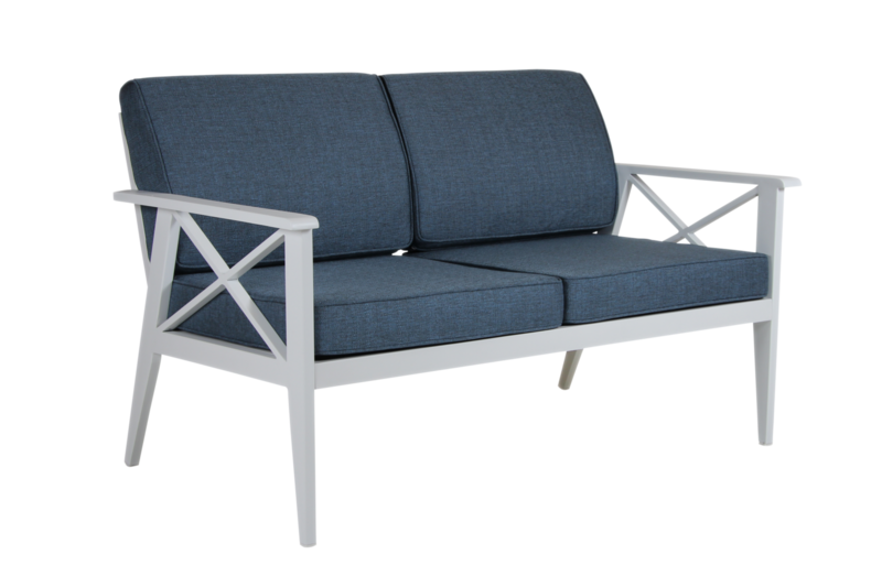 Sottenville 2,5-seater sofa White/Midnight blue
