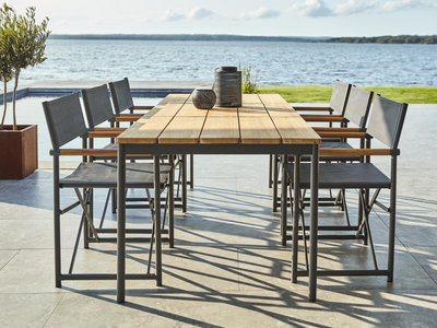 Nox dining table Anthracite/Teak