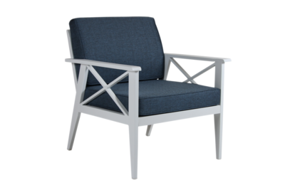 Sottenville armchair White/Midnight blue