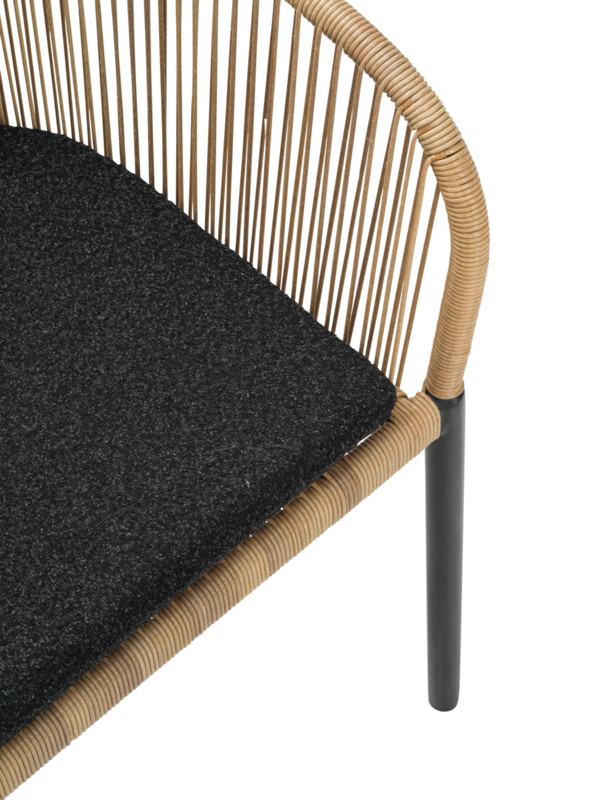 Delta armchair Black/Teddy Black