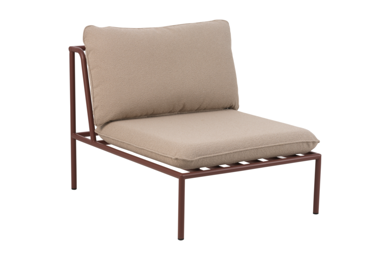 Collier center piece Zin Red/Teddy Beige