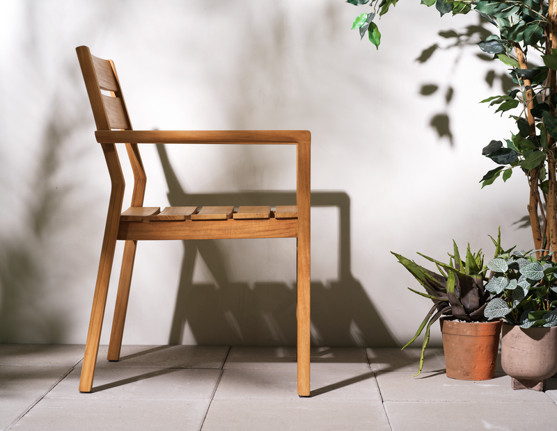 Delia Teak armchair Natural color
