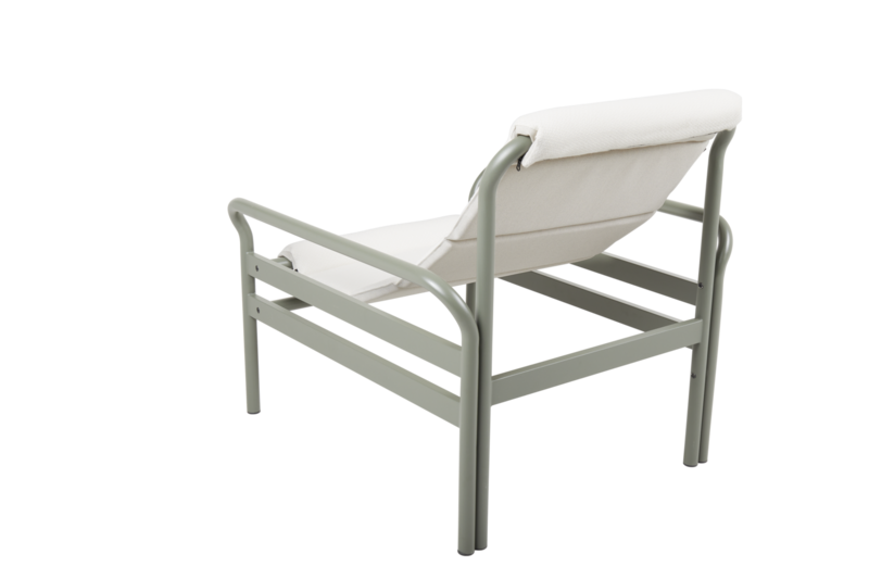 Sling armchair Nordic Green/Vanilla White