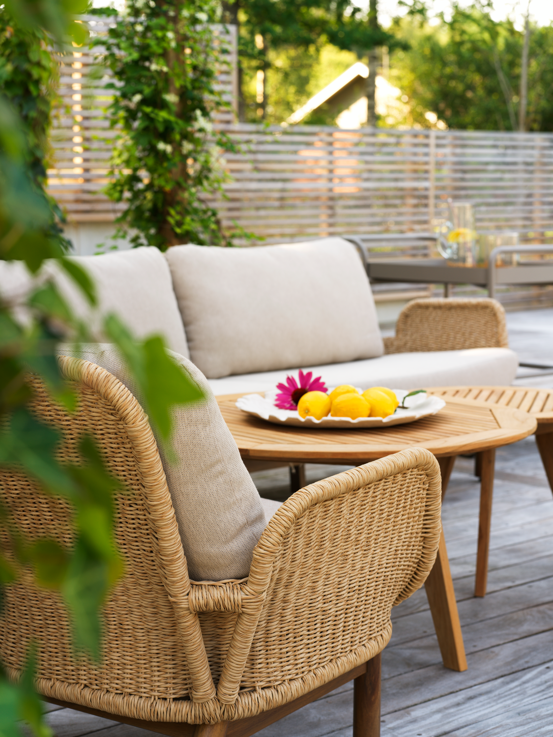 Lily armchair Twist Straw/Plush Wheat