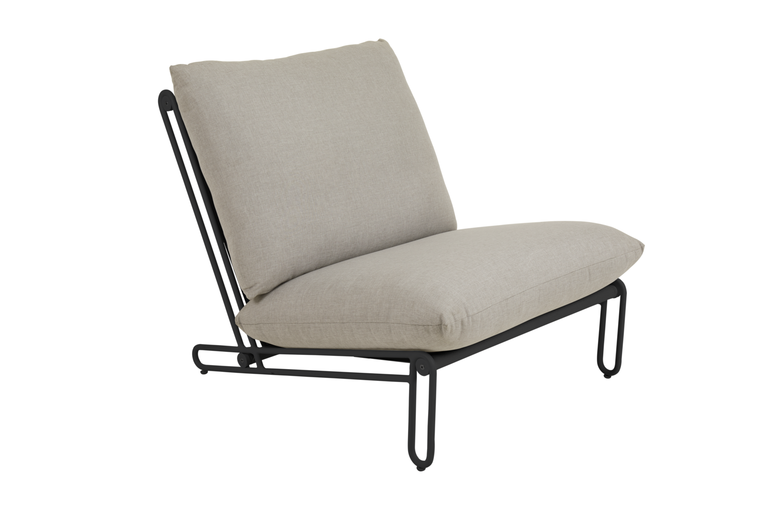 Blixt lounge chair Black/Cley beige