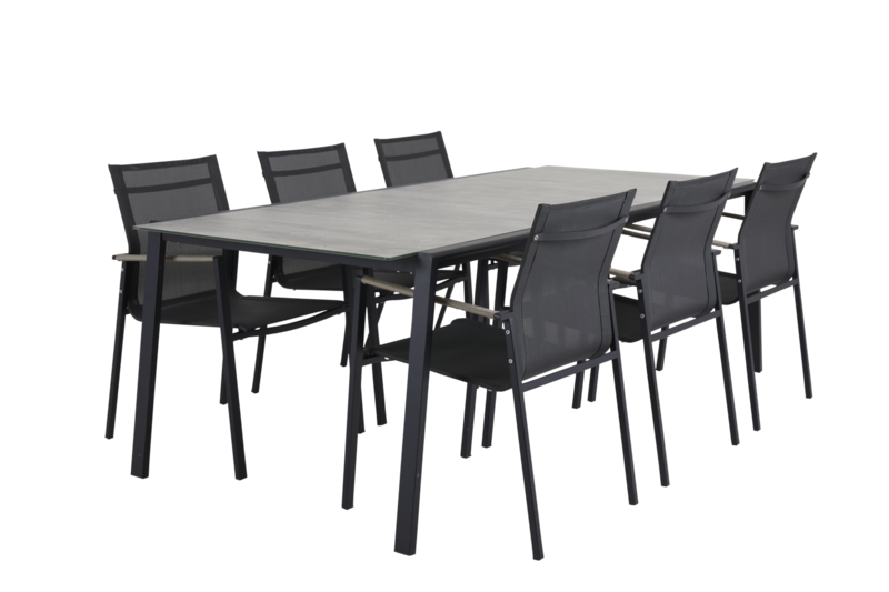 Lyra dining table Black/Sand